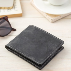 Custom Genuine Leather Fold Closure Short Length Lightweight High Quality Men's <b>Card</b> <b>Holder</b> <b>Wallet</b> Pocket Mini Slim - Product Image 1