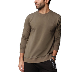 Sweat-shirt à col rond pour homme personnalisé, en molleton épais, pull décontracté en mélange de coton - Product Image 5