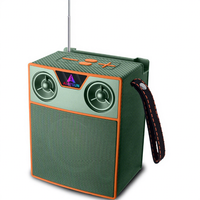 AI-07SUN Enceinte portable solaire avec radio FM, mini-boîte à son, lecture de carte TF et USB, radio d'urgence extérieure, OEM