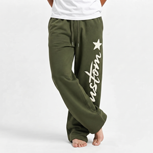 Pantalon de jogging ample pour homme, style minimaliste, en molleton de coton, couleur unie, streetwear - Product Image 6