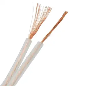 Cable de altavoz suave de 2 núcleos más barato de fábrica, Cable de Audio para coche, MM 1,5, 2,5 MM, Aluminio revestido de cobre transparente