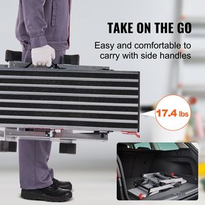 Sgabello-Scala in Alluminio per Cartongesso, Capacità di Carico 660 Libbre, Piattaforma di Lavoro Pieghevole Resistente con Piedi Antiscivolo, Banco da Lavoro - Product Image 4