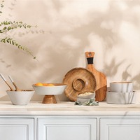 Ensemble de bols en bois écologiques pour légumes, salades, mélange, service, utilisation en fête, durables, compatibles lave-vaisselle, forme personnalisée, Uttar