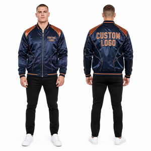 Veste en satin streetwear pour hommes, personnalisable, vente en gros, vêtements de sport, tenues d'équipe, usage urbain quotidien, pour fêtes, événements, mariages, danse, course, moto, printemps - Product Image 6