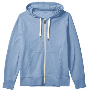 Sweat-shirt à capuche zippé pour homme en coton mélangé épais, vêtements personnalisés - Product Image 5