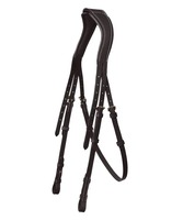 Bridon de dressage pour cheval, nezelle épaisse rembourrée noire avec sangle de fixation et harnais en cuir pour cheval