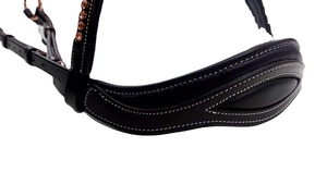 Brida Elegante Rub International 7860B para Equitación y Carreras, Cuero Puro Duradero, Tamaño/Logotipo Personalizable, Cómoda, Hecha en India - Product Image 2