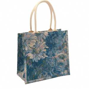 Bolsa de Mano de Yute Reutilizable y Sostenible, Bolsa de Compras Ecológica de Fibra Natural para el Mercado y Comercio Minorista - Product Image 1