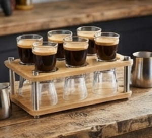 Support en bois fait main pour verres, organisateur de tasses multifonctionnel pour cuisine, table à manger, bar, rangement et décoration intérieure - Product Image 6