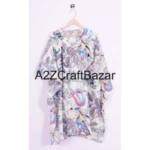 Vestido Kaftán de Algodón Hecho a Mano para Mujer, Largo, Estilo Casual, con Borlas y Volantes, Cintura Natural, con Logotipo, Lavable - Product Image 6