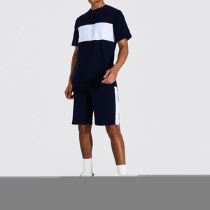 Camiseta Casual de Punto para Hombre, Cuello Redondo, Color Azul Marino, para Verano - Product Image 1