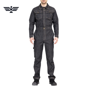 Unisex Cotton Hi Visibility <b>Waterproof</b> <b>Work</b> Coverall Long Sleeve Mechanic Jumpsuit Abrasion Resistant Garage Uniform Auto Repair - Product Image 1