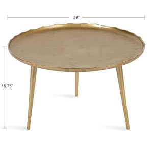Bandeja Decorativa de Metal Dorado de Lujo, Mesa Redonda Moderna para Servir, Mesa de Centro, Decoración para el Hogar - Product Image 6
