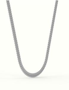 Collier unisexe de luxe en argent 925 plaqué or rose avec moissanite, style hip-hop géométrique, chaîne à maillons, pour fiançailles et usage quotidien - Product Image 2