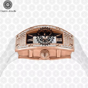 Fournisseur en gros de montres pour hommes en acier inoxydable de luxe avec mouvement mécanique, diamants en moissanite, résistance à l'eau 10 bars, bijoux de mode - Product Image 2