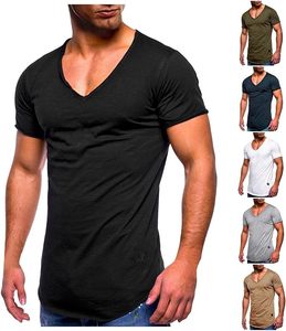 T-shirt unisexe style jeune pour homme, écologique, 200 grammes, polyester/coton, design uni, manches courtes, col en V - Product Image 1