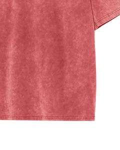 Camiseta de algodón 100% personalizada para hombre, con lavado ácido, cuello redondo, estilo urbano, transpirable, teñido liso, casual, al por mayor, corte regular. - Product Image 5