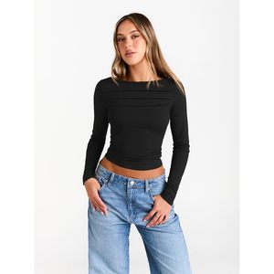 เสื้อลำลองธุรกิจแขนยาวสำหรับผู้หญิงทันสมัยราชินีแห่ง2025ชุดรัดรูปน่ารักคอแต่งระบาย - Product Image 2