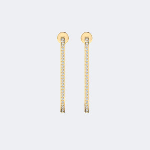 0.30CTW Gold Plated Lab Grown Round Cut <b>diamond</b> <b>earrings</b> - Product Image 1