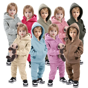 Sudaderas con capucha al por mayor para niños, sudaderas deportivas lisas de color sólido para niños y niñas, sudaderas con capucha de algodón French Terry con logotipo personalizado - Product Image 2