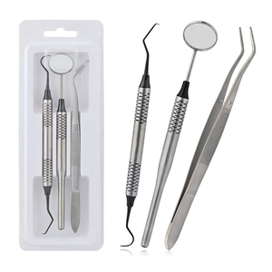 Juego de Exploración Dental de Acero Inoxidable de 3 Piezas, Kit de Diagnóstico Básico con Estuche, Espejo, Explorador y Pinzas Narham Enterprises - Product Image 1