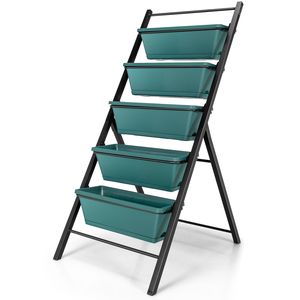 Jardinière verticale à 5 niveaux surélevée avec 5 bacs et système d'arrosage - Product Image 3