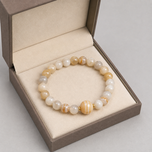 Ensemble de bracelets de prière en onyx poli naturel, faits à la main, avec perles de pierres précieuses, vente en gros, logo personnalisé, bijoux de méditation - Product Image 4