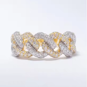 Anillo de Hip Hop 925 con Diamantes, Chapado en Oro, Anillo de Moissanita, Anillo con Diseño de Zapato - Product Image 1