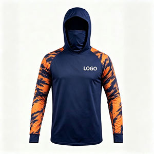 Sudadera con Capucha de Pesca Unisex UPF50, Manga Larga, Logotipo Personalizado, Protección UV, Camisa de Pesca Transpirable para Exteriores, OEM, ODM, Venta al Por Mayor - Product Image 4