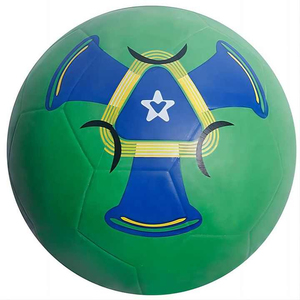 ลูกฟุตบอล SHARISSA INTERNATIONAL 2026 สีเขียวน้ำเงินใหม่ พิมพ์ลายแบบซับลิเมชั่น ขนาด XL สำหรับใช้งานกลางแจ้งทุกฤดูกาล เหมาะสำหรับการฝึกซ้อม - Product Image 1