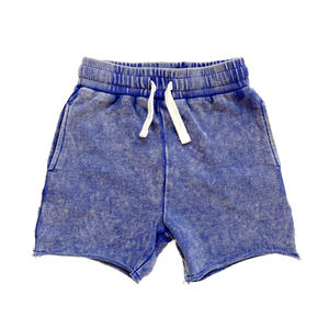 Shorts d'entraînement vintage délavés à l'acide 100 % coton molletonné avec taille élastique pour hommes et femmes - Product Image 5