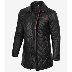 HIGH QUALITY PREMIUM LEATHER LONG <b>COAT</b> VERY CLASSY AND COOL - Product Image 3