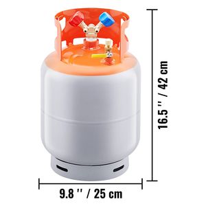 Serbatoio Portatile ad Alta Tenuta da 30 LBS con Valvola a Y, Capacità 400 psi, per Refrigerante - Product Image 5