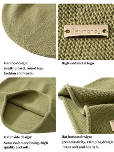 Comfortable Beanie Unisex Knitted Winter <b>Hat</b> Soft Acrylic Warm Cuffed Ribbed Stretch Skull Cap for <b>Men</b> Women Fit 56-58CM Adult - Product Image 4