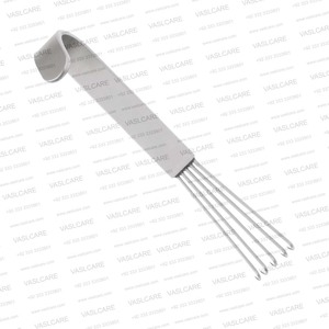 Retractor Anderson Bear Claw de 4-3/4" (12 cm) y 5 puntas para lifting facial, lifting de cejas coronales, instrumento de cirugía plástica para tejidos blandos de Vaslcare - Product Image 4