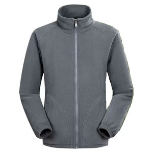 Veste polaire Sherpa pour hommes lourds Logo personnalisé coupe-vent chaud manteau d'hiver support fermeture éclair complète toile poche plaquée personnalisable - Product Image 3