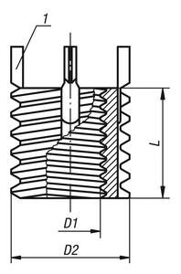 K0399 <b>THREADED</b> <b>INSERT</b> REINFORCED, STAINLESS STEEL, M08, M14x1,5 - Product Image 4