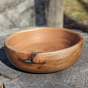 Cuenco de madera de Acacia hecho a mano tallado personalizado diseño moderno utensilios de cocina mezcla vajilla cristal Ramen fiestas de cocina - Product Image 2