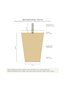 Patas de Sofá de Madera Maciza, Patas de Muebles Resistentes y Fuertes para Sofás de Uso Residencial, Hoteles y Apartamentos, Patas de Sofá de Forma Cuadrada - Product Image 2