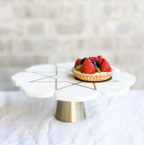 <b>Marble</b> And Brass <b>Cake</b> <b>Stand</b> Platter Reusable Arabic Conner Designer Snacks And Cupcake Decoration Round <b>Cake</b> <b>Stand</b> - Product Image 4