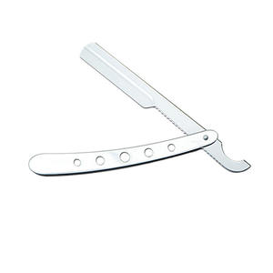 Rasoir à lame droite UBI Silver, acier à haute teneur en carbone, système de lames remplaçables, design ergonomique, rasage de précision pour la barbe des hommes - Product Image 4