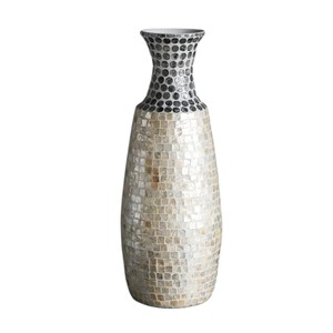 Modern Mosaic <b>MOP</b> Vase Decorative Handmade Contemporary <b>Floor</b> Vase - Product Image 1