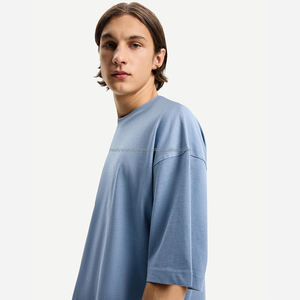 T-shirt vintage surdimensionné à impression numérique personnalisé unisexe 100% coton lourd coupe longue et ample pour hommes - Product Image 4