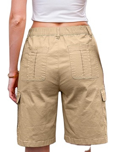 Shorts Cargo para Mujer, Cintura Media, Transpirables, con Botones, Personalizables con Logotipo, Estilo Hot Pants, Tejidos - Product Image 2
