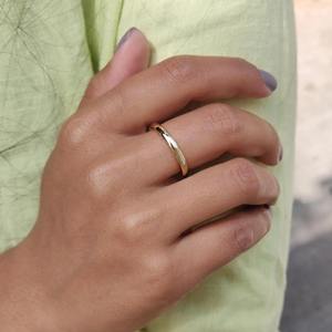 Solid Gold <b>Plain</b> Popular Comfort Fit Wedding Band Crafted Simply For Women 10K 14K 18K 22K Gold Options - Product Image 2