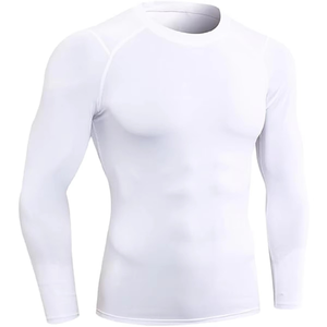 เสื้อยืดแรชการ์ดแขนสั้นสำหรับผู้ชาย ระบายอากาศได้ดี แห้งเร็ว ป้องกันรังสียูวี ผลิตจากโพลีเอสเตอร์ 85% เป็นมิตรต่อสิ่งแวดล้อม - Product Image 2