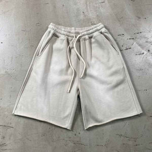 Shorts décontractés en molleton 100 % coton de haute qualité, respirants, séchage rapide, effet délavé soleil vintage, en French Terry, délavage acide, pour homme - Product Image 3