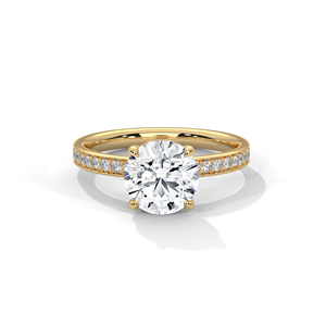 แหวนเพชรทองคำ 14K เพชรเพาะเลี้ยงในห้องปฏิบัติการ แหวนทองคำแท้ 18K สำหรับผู้หญิง สไตล์คลาสสิก รับรองโดย IGI แหวนหมั้น แหวนวันครบรอบ - Product Image 2