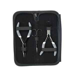 Kit de Herramientas para Instalación de Extensiones de Cabello, Alicates Negros para Remover Microperlas, Alicates para Crimpar Perlas, Tijeras Pequeñas de Corte - Product Image 5