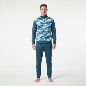 Men's Camo Sublimation Training Suit Zip Up <b>Jacket</b> Matching <b>Trousers</b> Gym Workout Athletic Sportswear Two Piece <b>Set</b> - Product Image 4